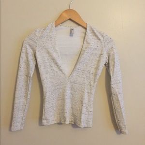 American Apparel deep v venture top size XS